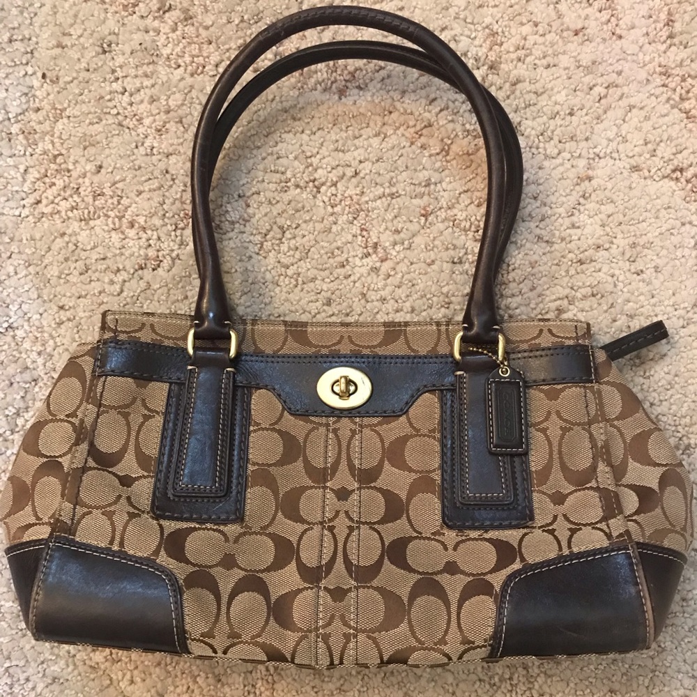 Authentic Brown Coach Purse and Wallet